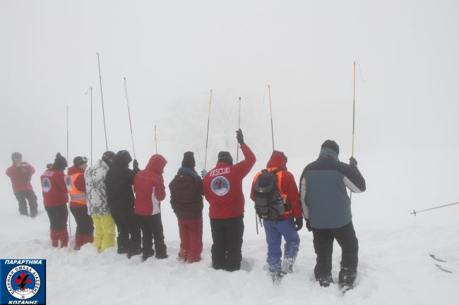 Εκπαίδευση της ΕΟΔ Κοζάνης και Γρεβενών σε τεχνικές πρόληψης χιονοστιβάδων